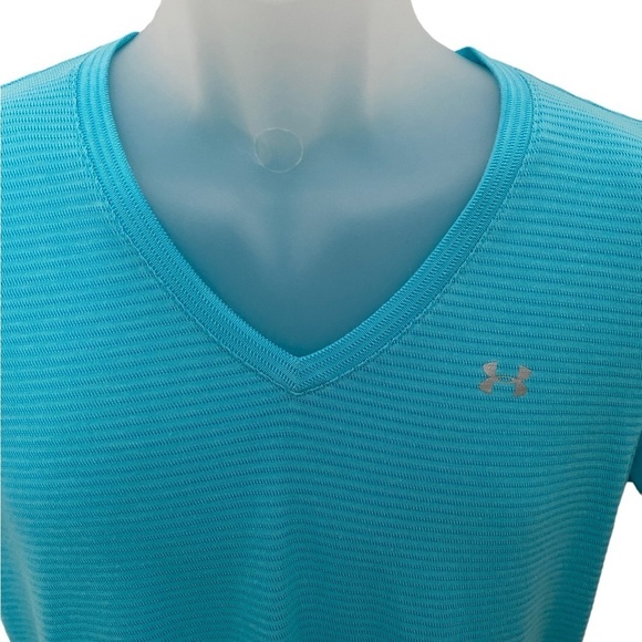 UNDER ARMOUR Activewear HeatGear V-Neck Shirt Women M Medium - Picture 2 of 5